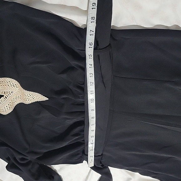 Jumpsuits Dressy Fashion Lace V Neck Long Sleeve Wide Leg Pants Romper with Belt - Picture 8 of 12